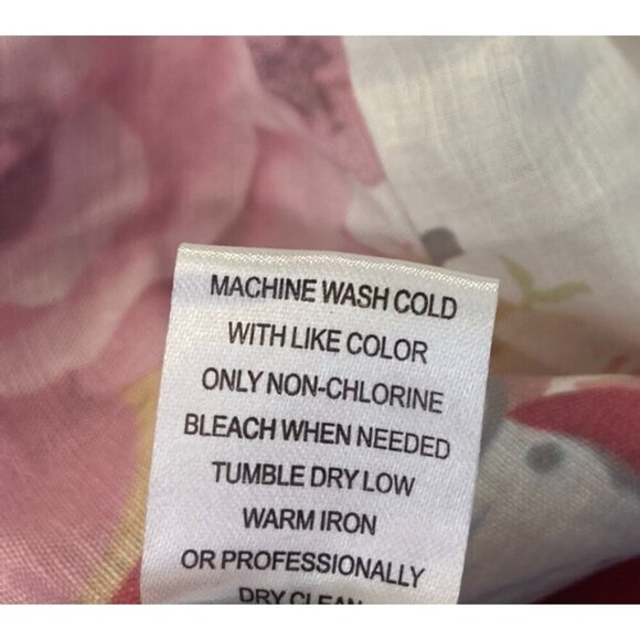 Hester & Orchard Floral Off Shoulder Top Small S Colorful Linen Blend Butterfly - Picture 8 of 10